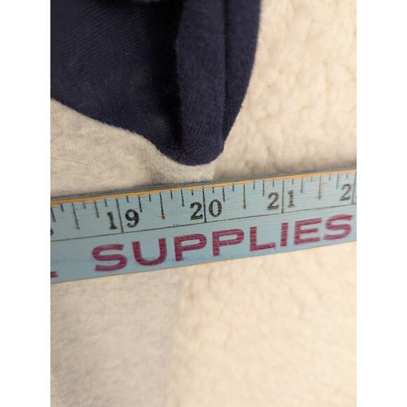 & Womens Asymmetry Neck Long Sleeve Double Hood Hoodie Gray/Pink XL Pockets - Picture 6 of 10